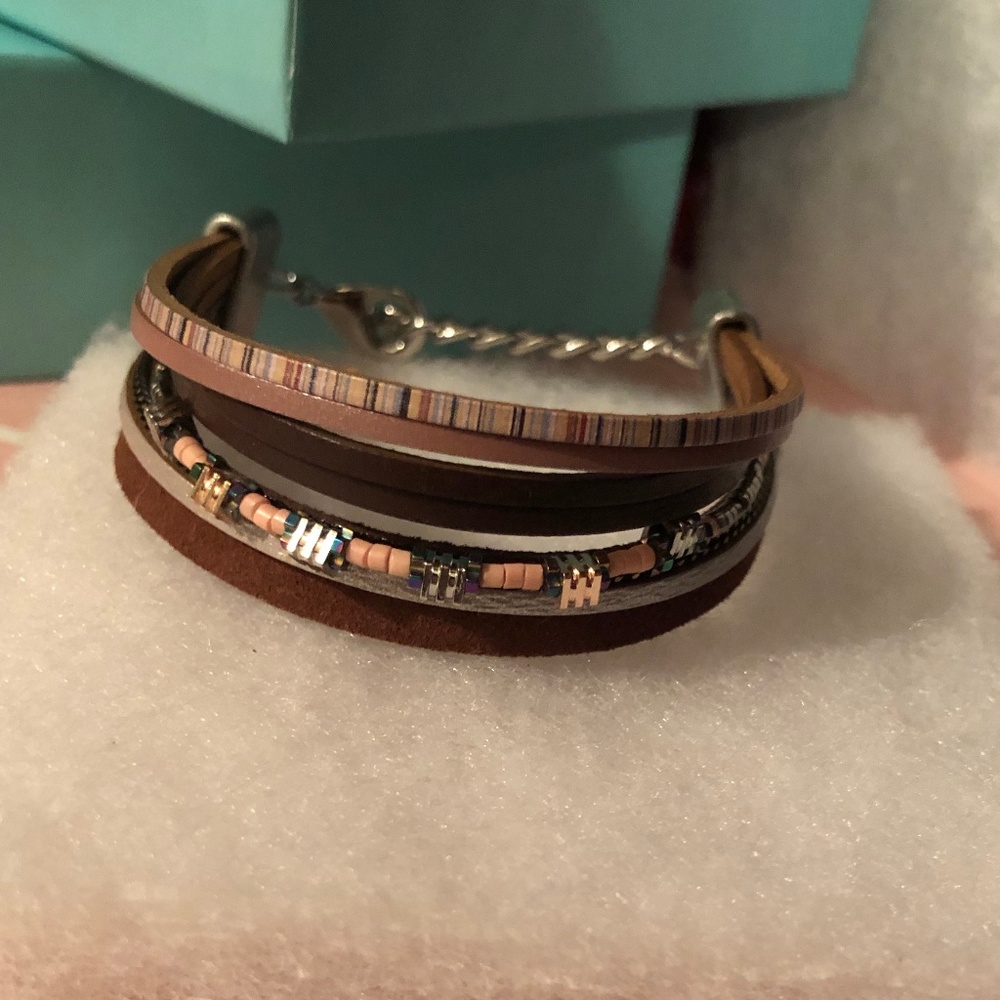 Layered leather cuff bracelet by jBloom